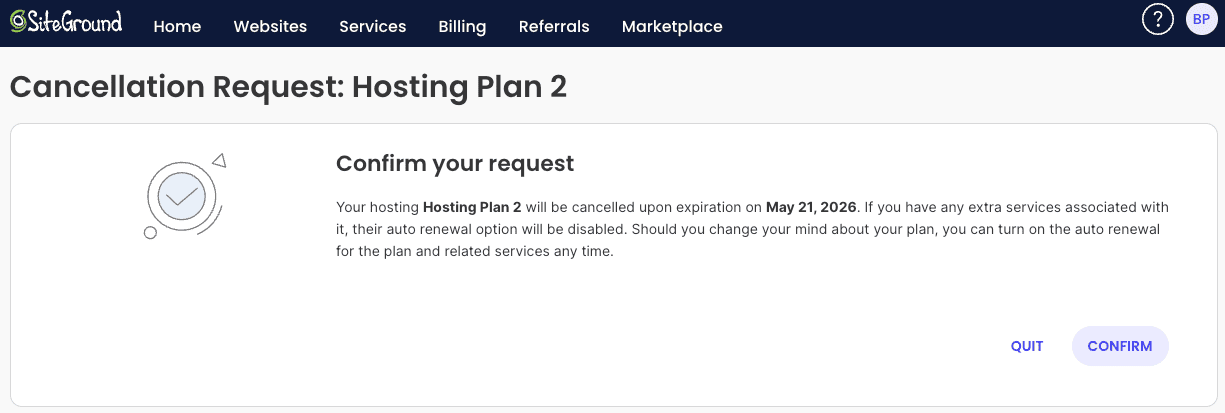 confirm-siteground-cancellation-request