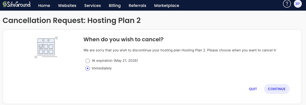 siteground-cancellation-request
