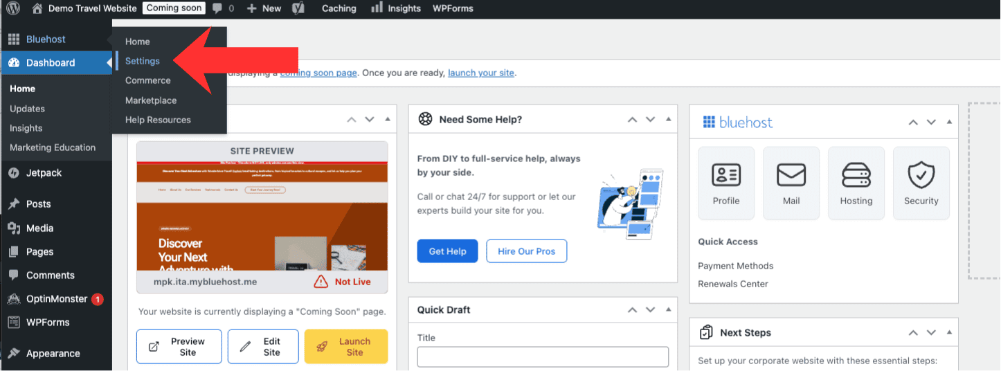 wordpress-bluehost-settings wordpress-bluehost-settings