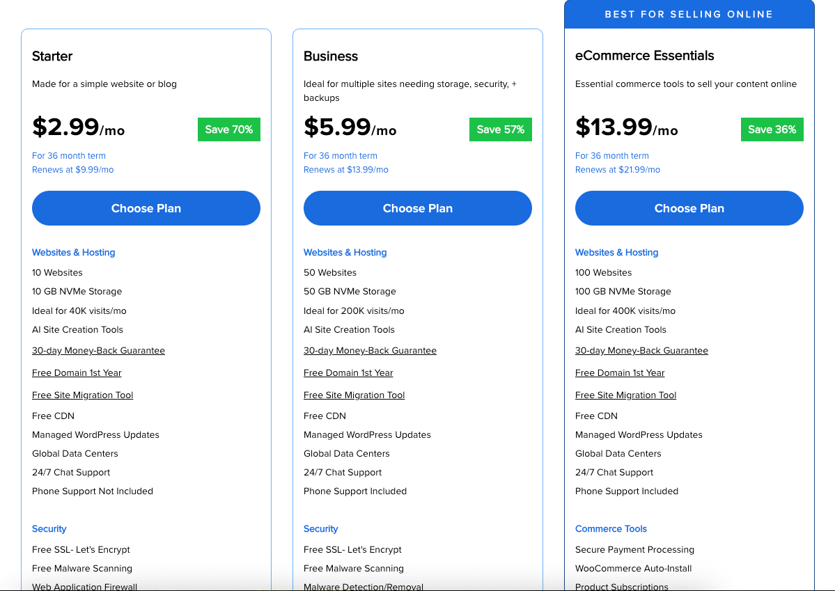 bluehost-plans