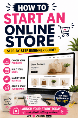 how-to-start-an-online-store-pinterest How to start an online store with Shopify step-by-step Pinterest guide