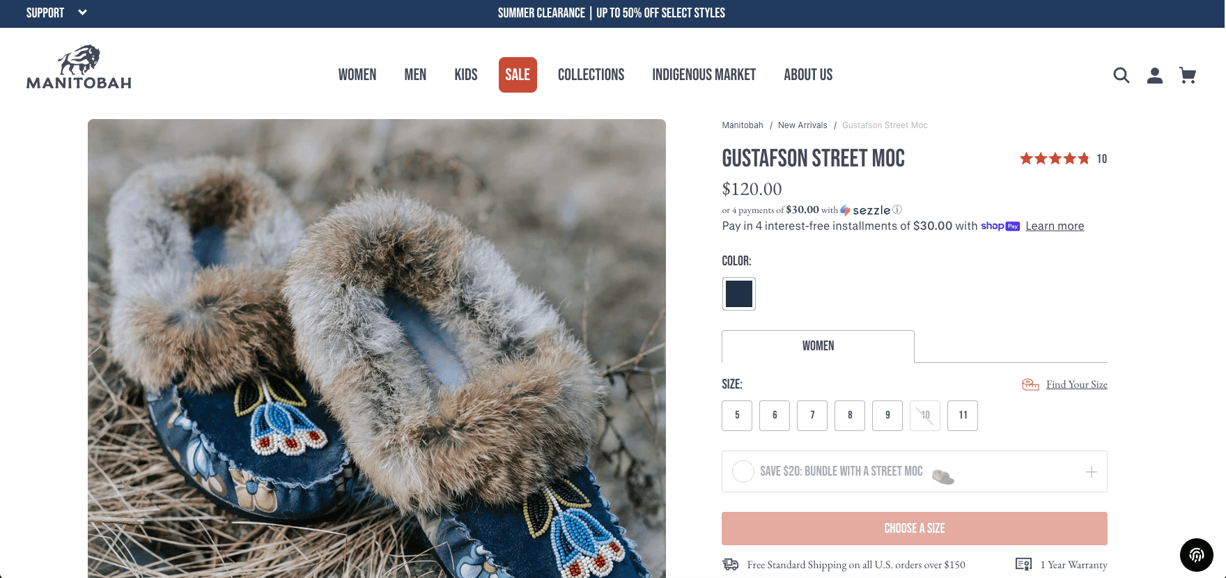 manitobah-shopify-store-example Manitobah store connecting footwear with makers and cultural context