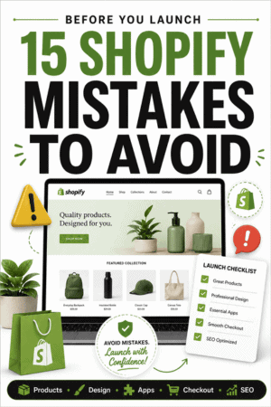 shopify-mistakes-to-avoid-pinterest 15 Shopify mistakes to avoid involving products, design, apps, checkout, shipping, SEO, and marketing