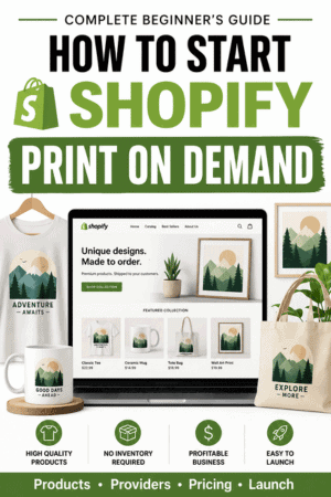 shopify-print-on-demand-pinterest How to start Shopify print on demand beginner guide