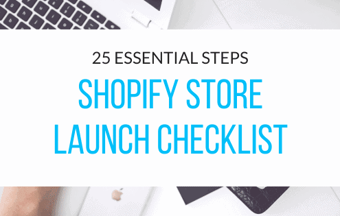 Shopify store launch checklist with a storefront and completed checklist