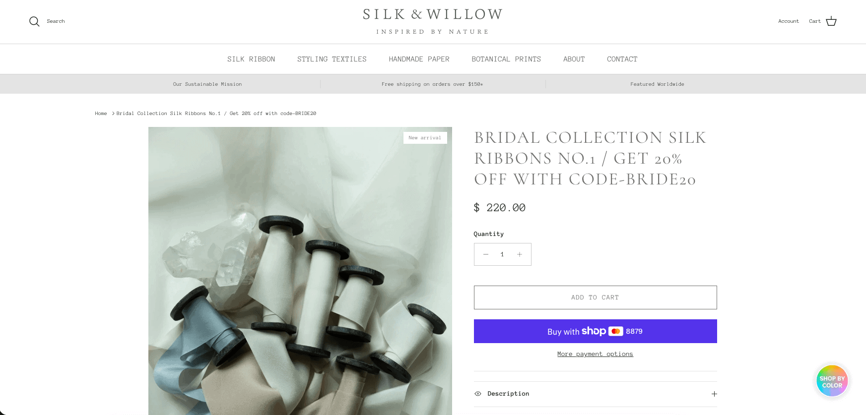 silk-and-willow-shopify-store-example Silk & Willow product page showing detailed fabric textures